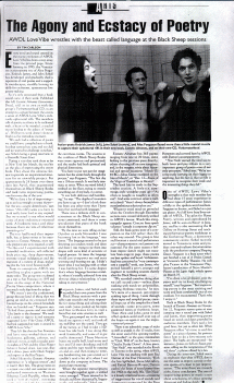 Article from the Georgia Straight about AWOL Love Vibe (1994)