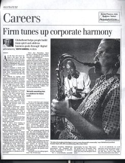 A full page article in the Globe and Mail about my business, Globalhood, in 2002